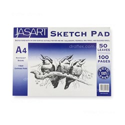 504858 - JASART SKETCH PAD PREMIUM A4 Cartridge Paper 110gsm 100pge